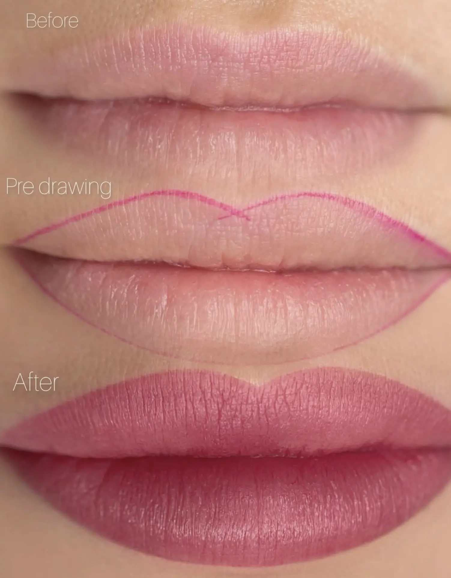 Lip Blush healing stages